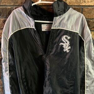 Black and Gray Windbreaker Jacket